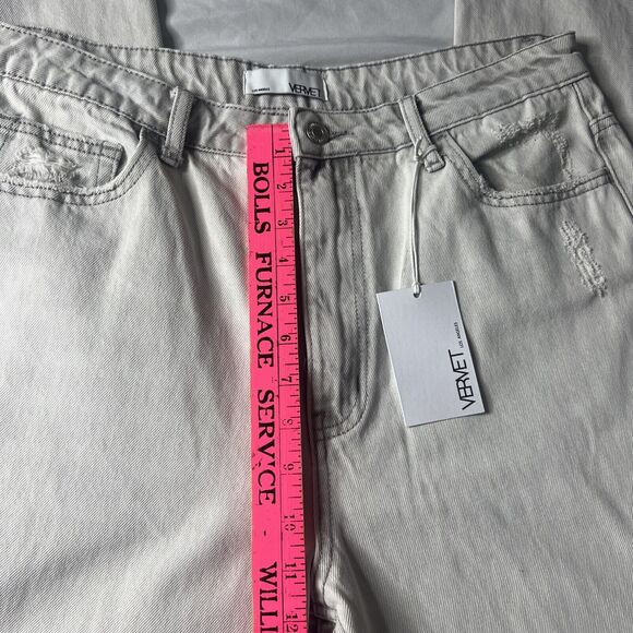 NWT VERVET Distressed Grunge Ripped Jeans Light Wash Denim Straight Leg Size 31 - Picture 5 of 12